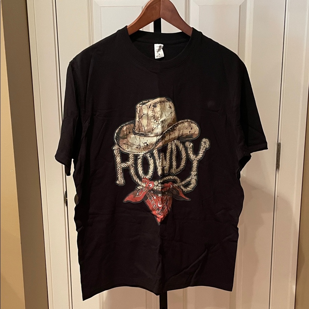 Black Cowboy Graphic T-Shirt NWOT